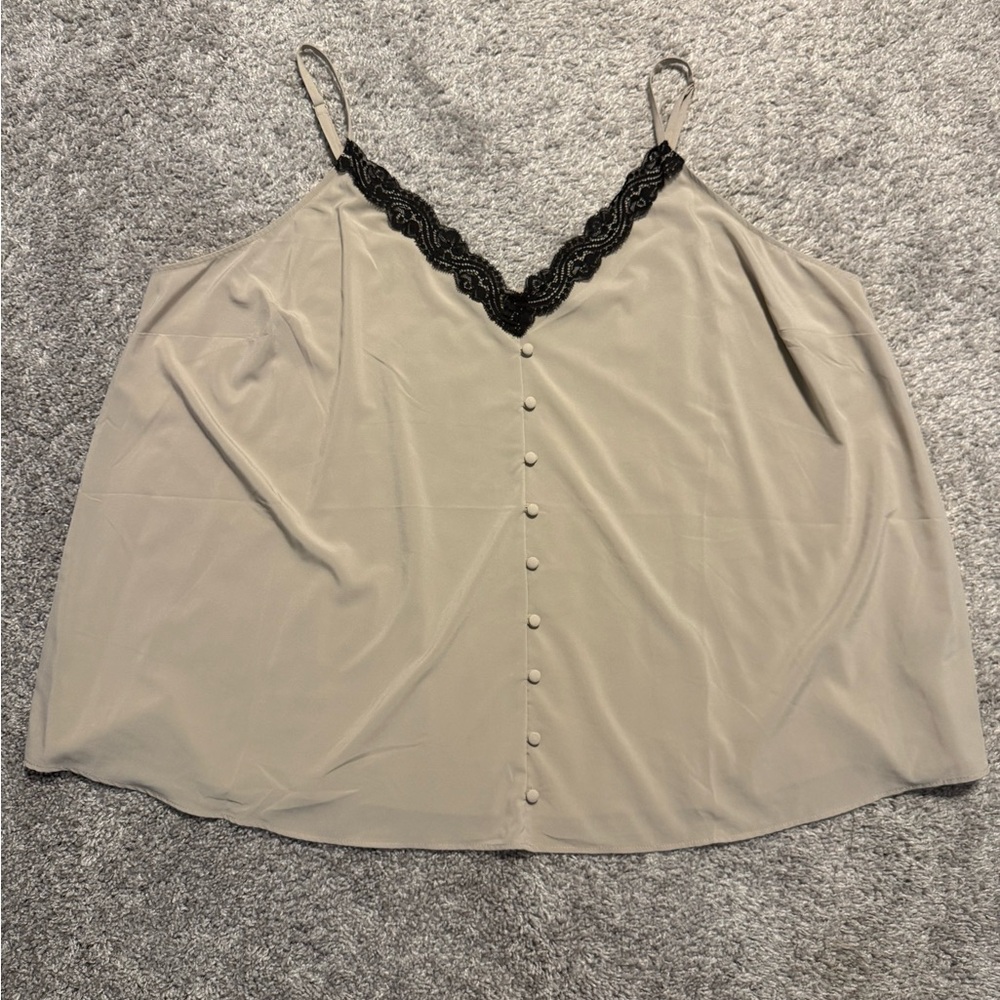 Torrid Cream Asymmetrical Sleeveless Camisole